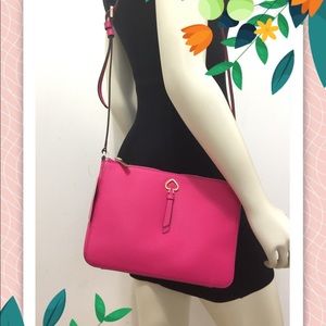NWT Kate Spade Magenta Adel Medium top Zip Crossbody bag